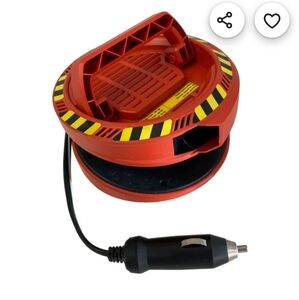 Emergency portable car charger. Red 12V  5 1/4x3